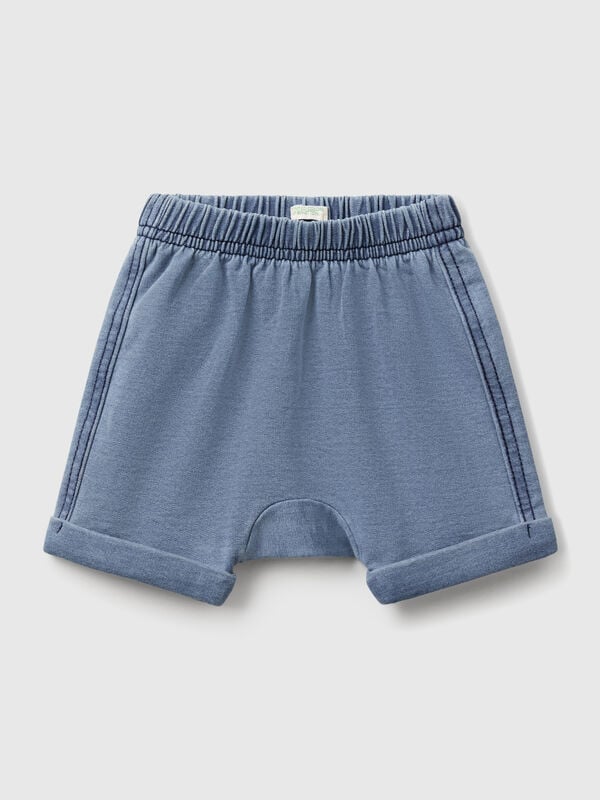 Shorts with patch in denim look sweat New Born (0-18 months)