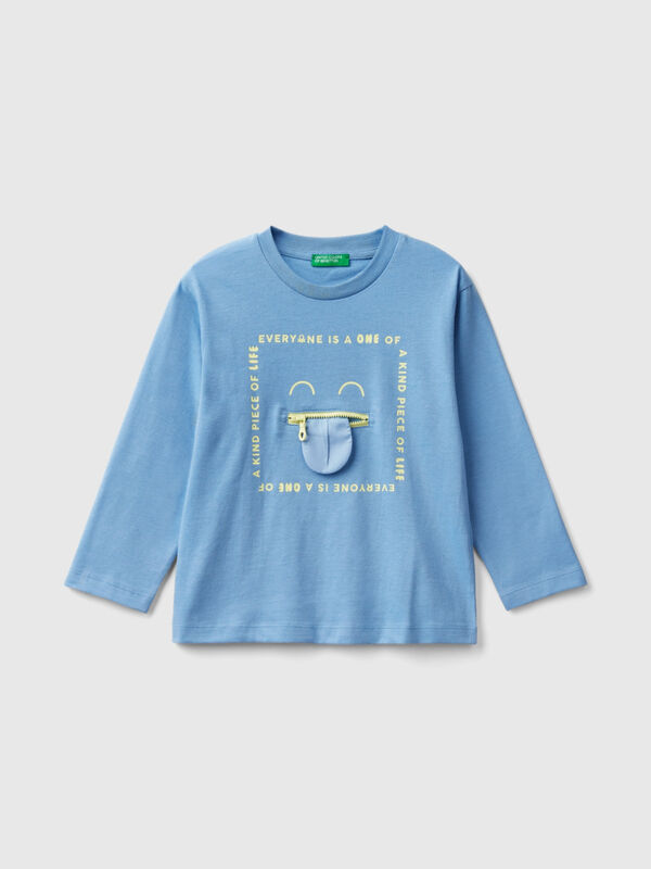 T-shirt with print and applique Junior Boy