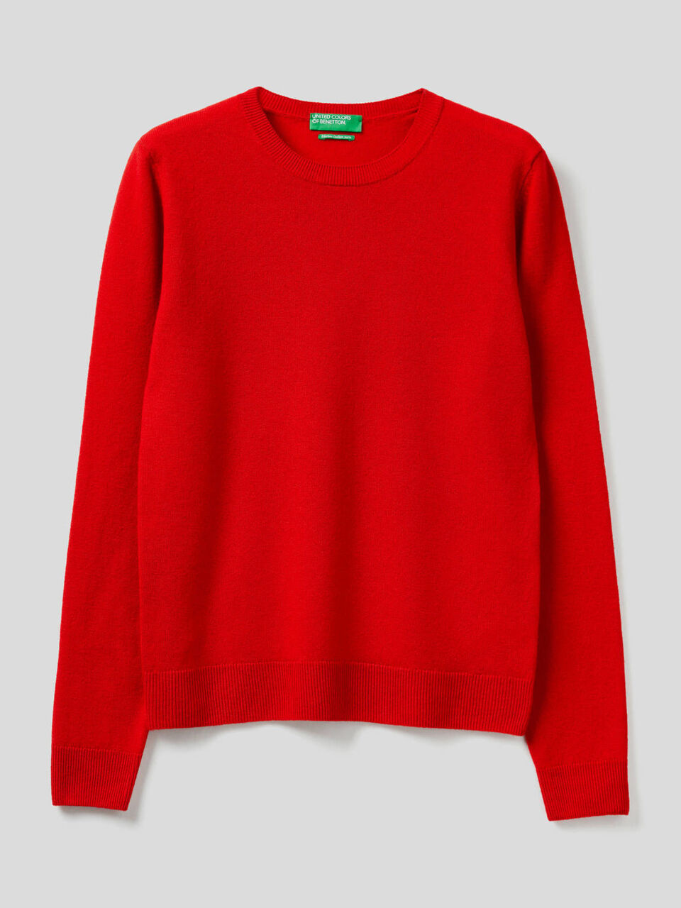 Crew neck sweater in pure virgin wool image number 1