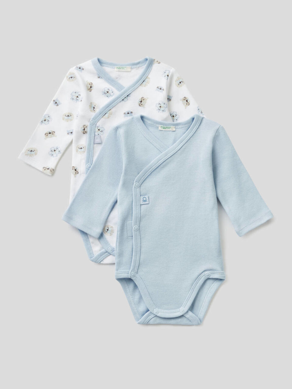 Two long sleeve bodysuits in organic cotton image number null