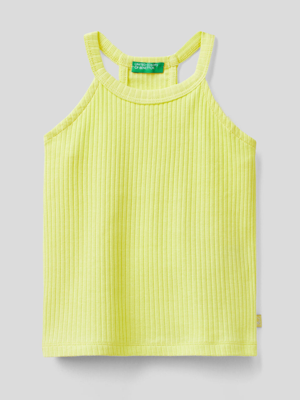 Sleeveless top in stretch cotton image number 1