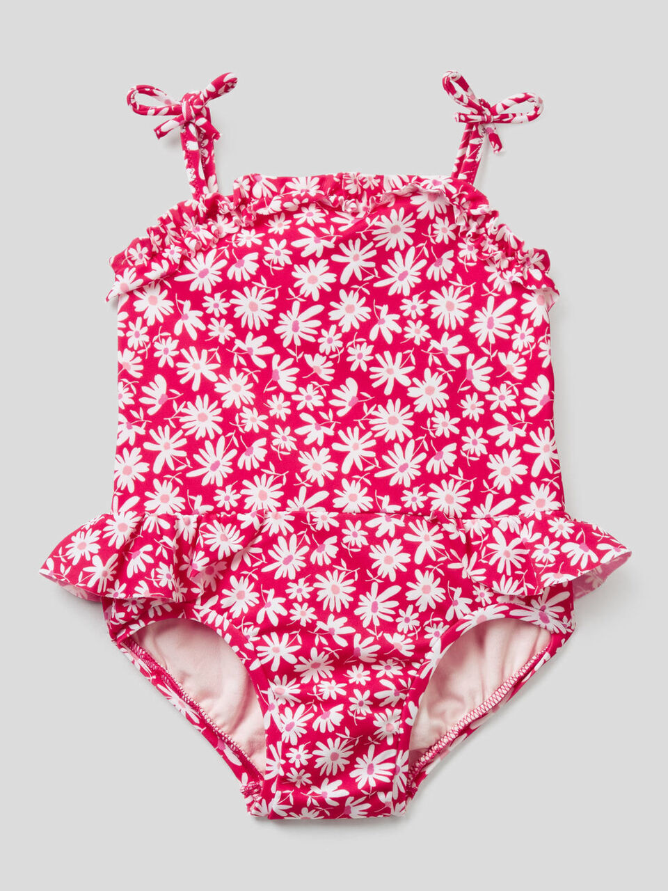 One-piece patterned swimsuit for baby girls image number 1