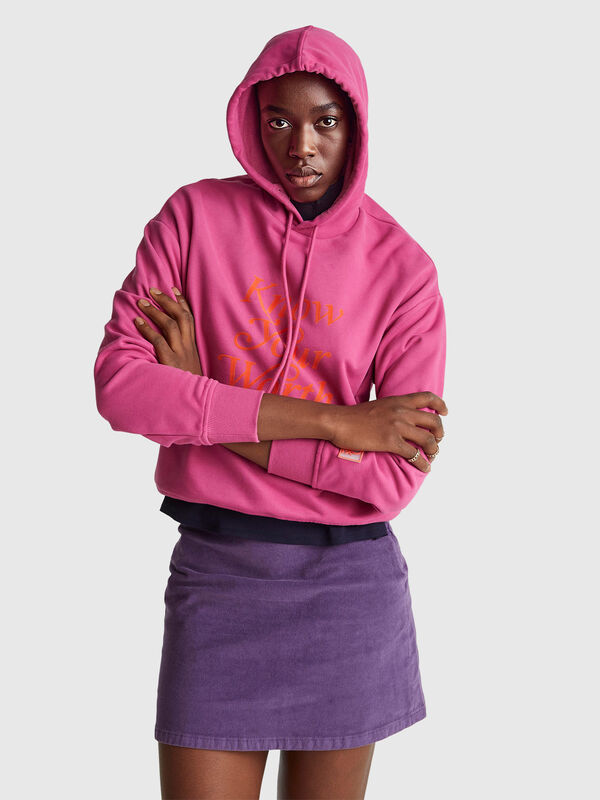 Hoodie with slogan Women