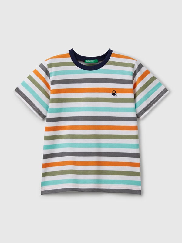 100% cotton striped t-shirt Junior Boy