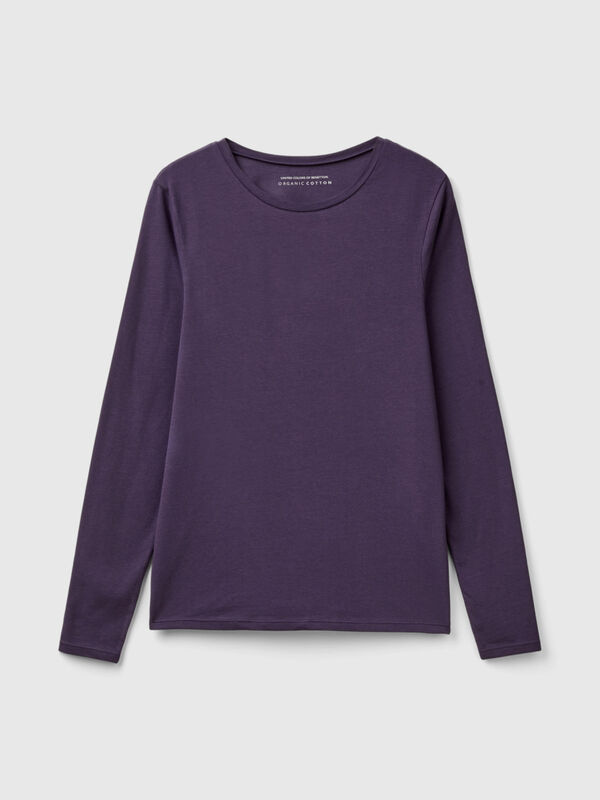 Long sleeve t-shirt in super stretch organic cotton Women