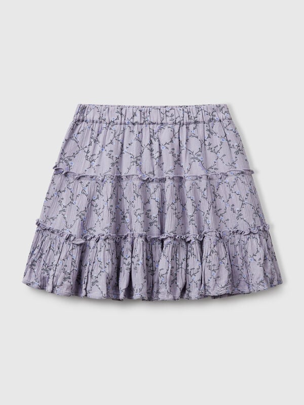 Floral mini skirt with ruffle Junior Girl