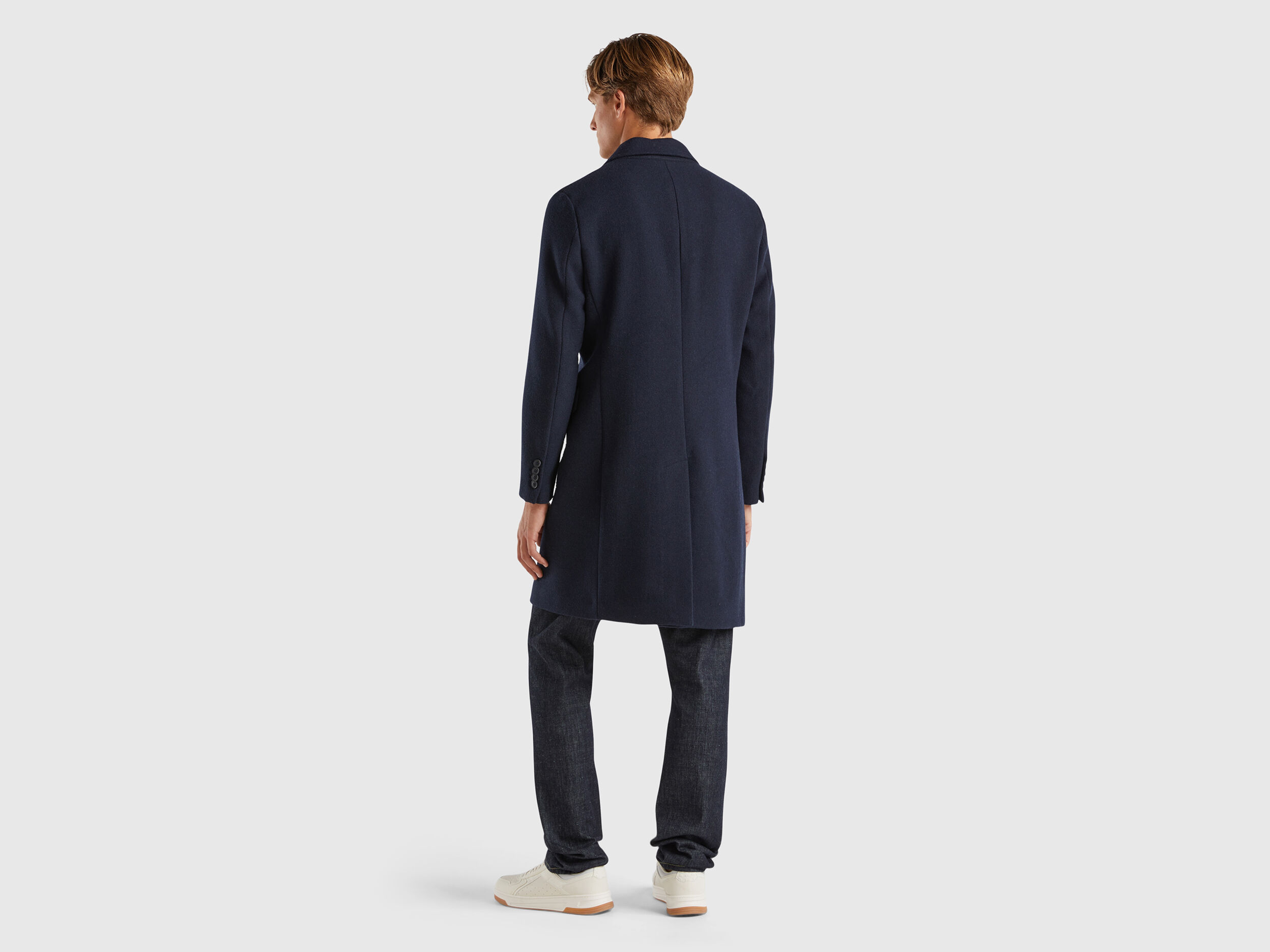 Wool blue coat sale