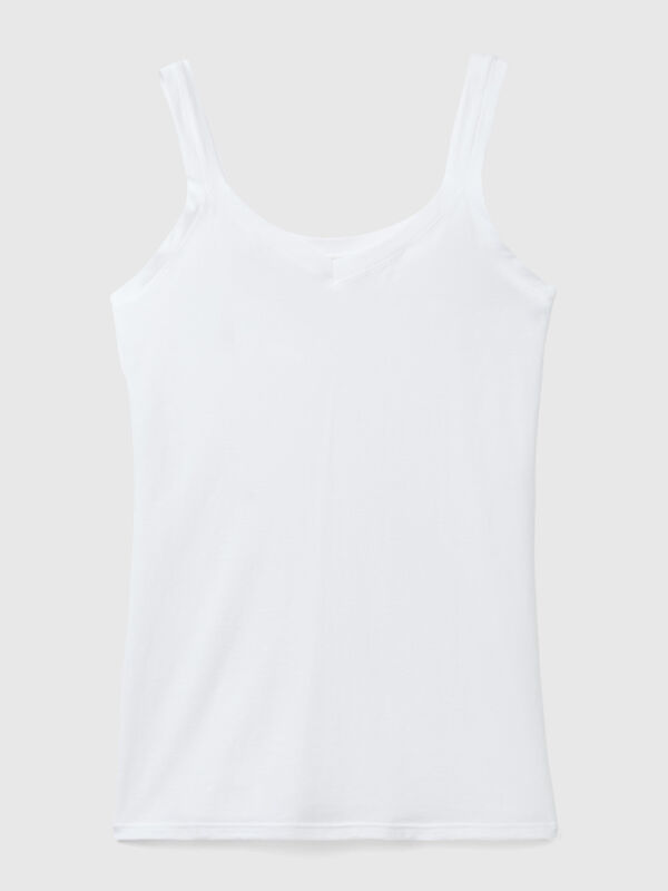 Tank top in super stretch organic cotton Women