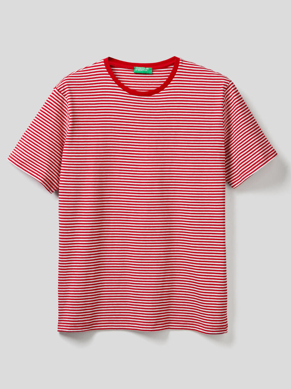 Striped t-shirt in pure cotton Men image number null