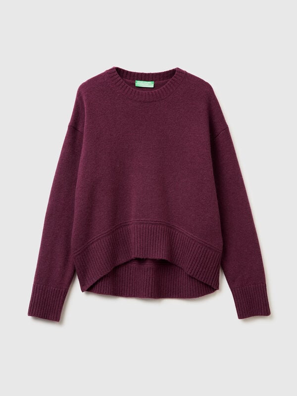 Boxy fit sweater in wool blend Women