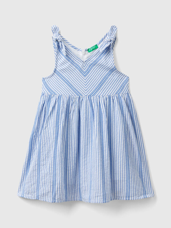 Striped dress in lightweight cotton Junior Girl