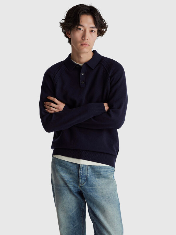 Polo in pure Merino wool Men