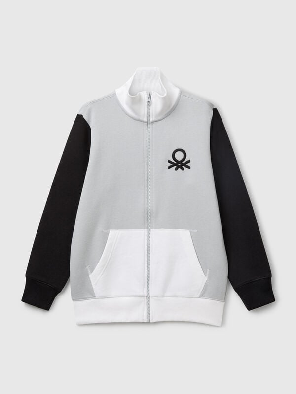 Pure cotton sweatshirt with zipper Junior Boy