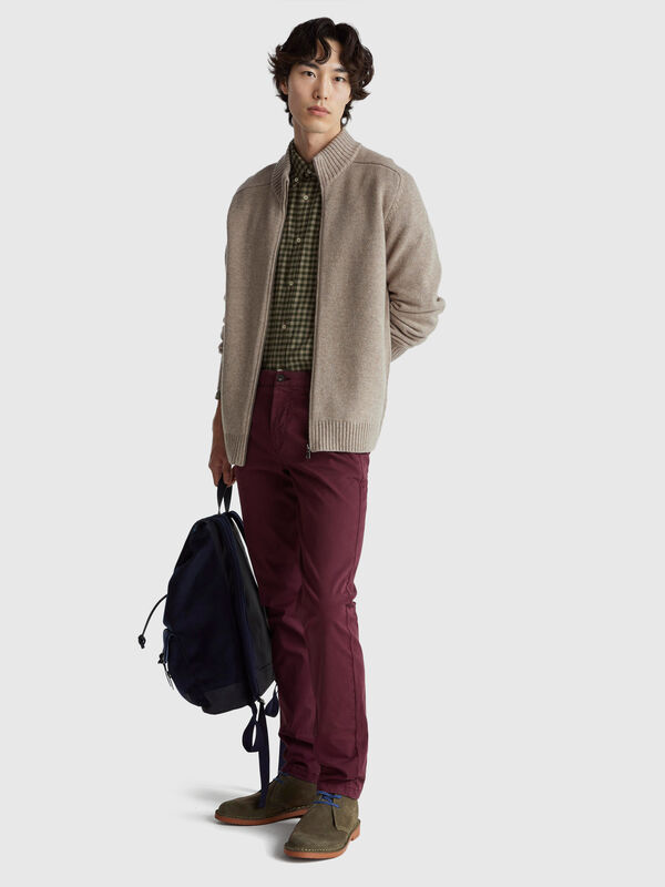 Plum slim fit chinos Men