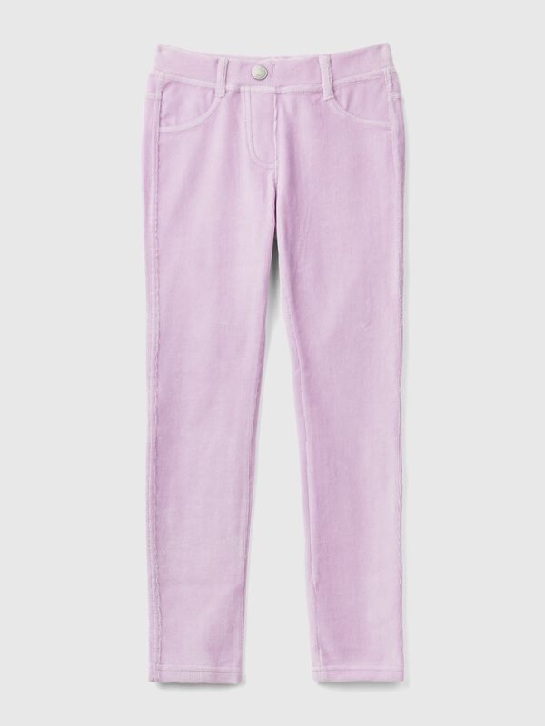 Super skinny chenille trousers Junior Girl
