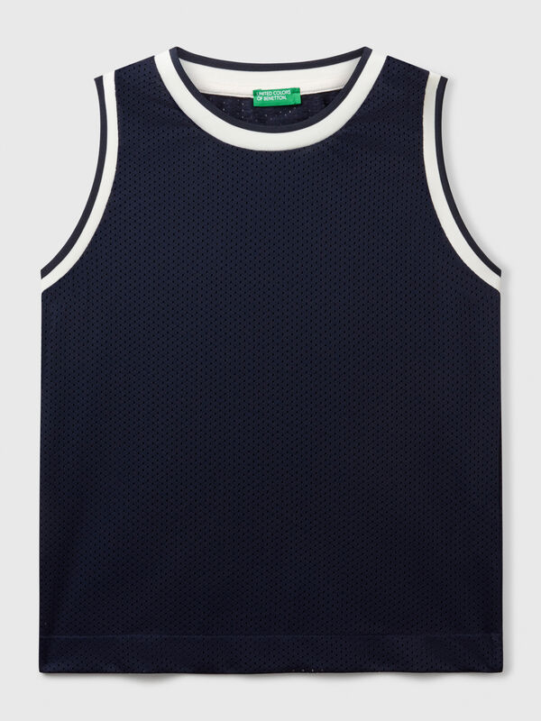 Basketball style mesh tank top Junior Boy