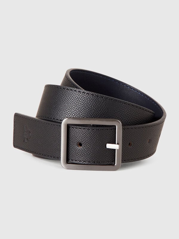 Reversible belt in imitation leather Men