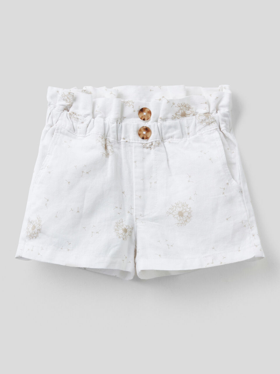 Patterned shorts in linen blend image number 1