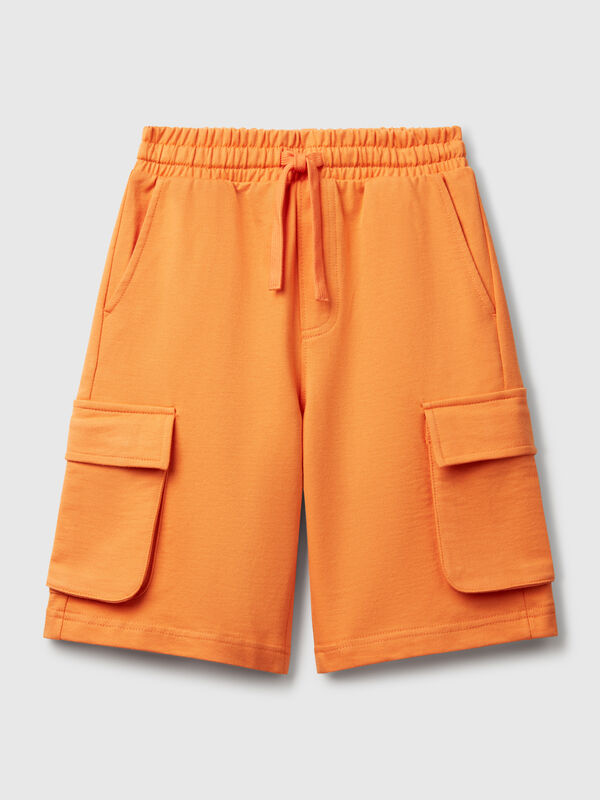 Cargo shorts in light sweat fabric Junior Boy