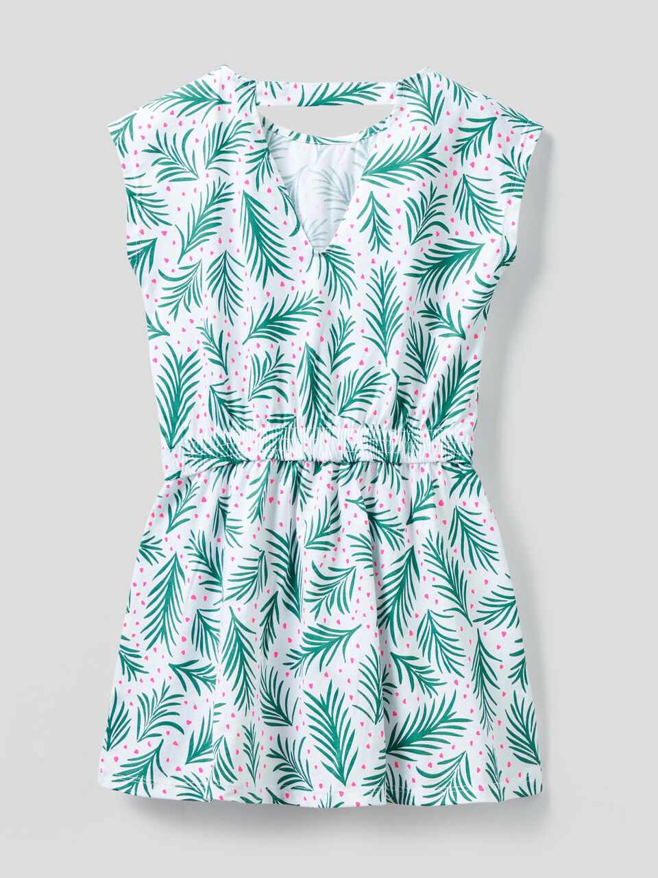 Printed dress in pure cotton image number 2