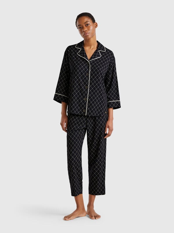 Flowy pyjamas with print Women