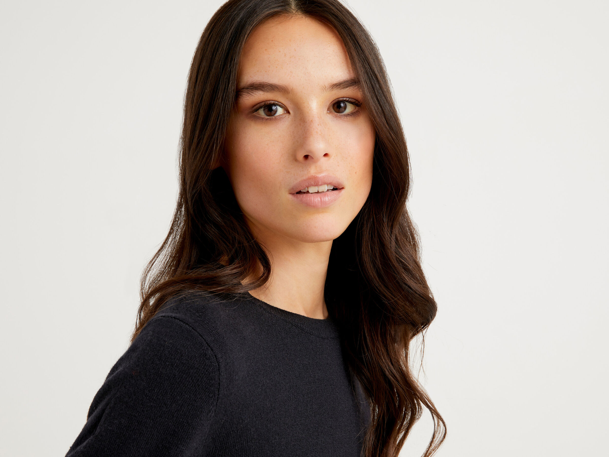 Crew neck sweater in pure virgin wool image number 4