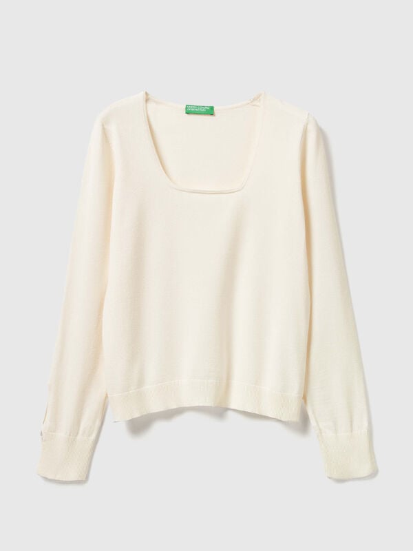 Square neck sweater Women