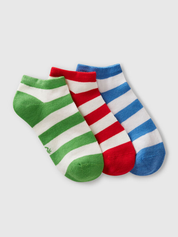 Three pairs of striped socks Junior Boy