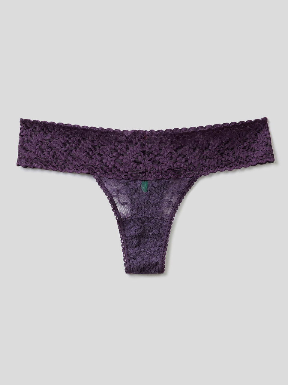 Sustainable stretch lace thong image number 1