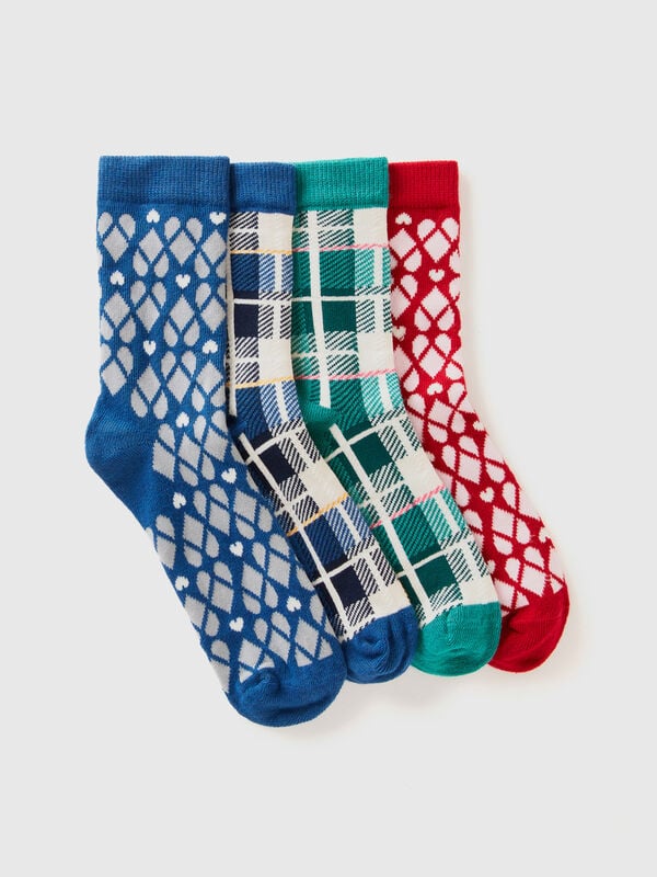 Four pairs of patterned socks Junior Boy