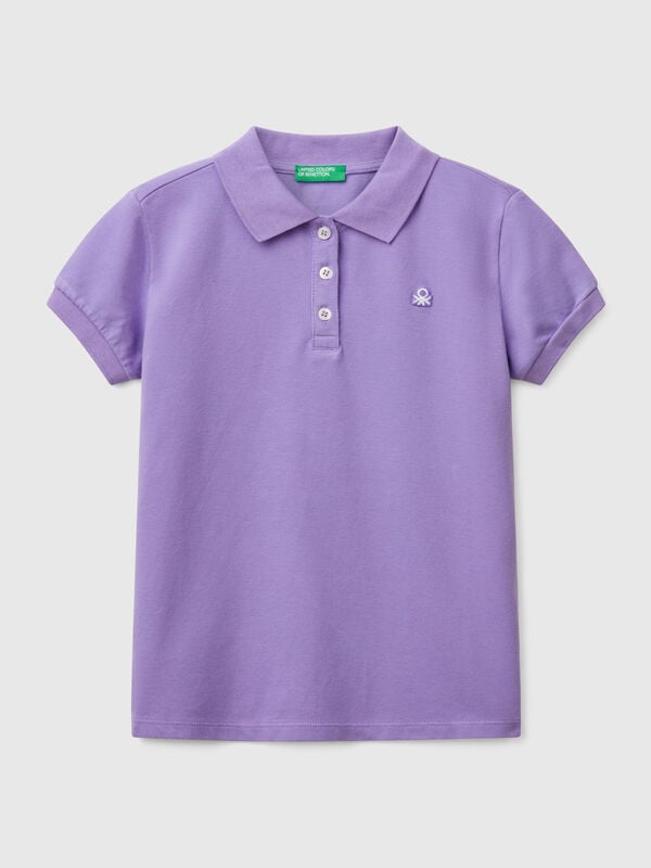 Short sleeve polo in cotton Junior Girl