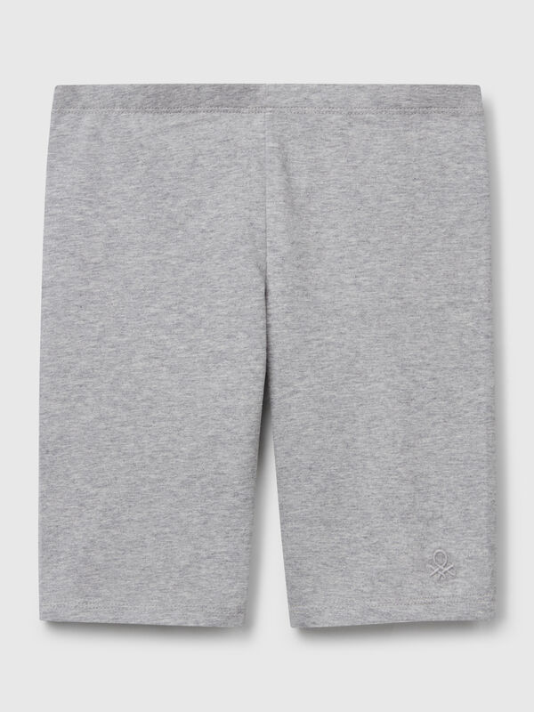 Short leggings in stretch cotton Junior Girl