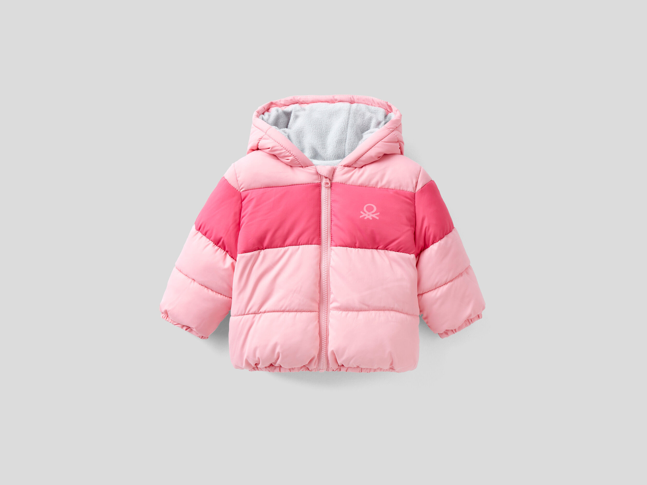 women's color block puffer jacket