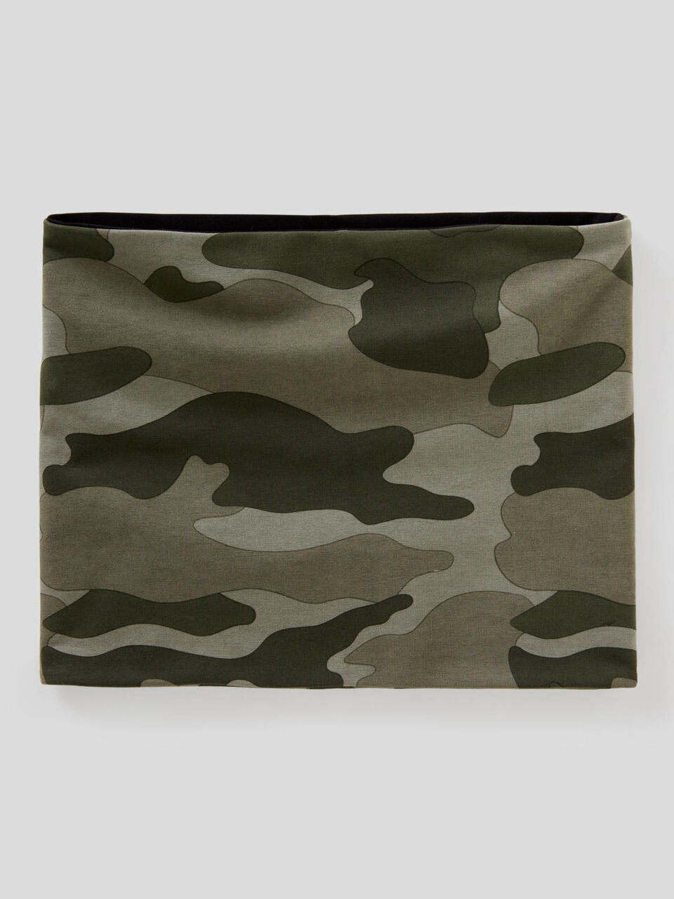 Reversible neck warmer in stretch cotton image number 1