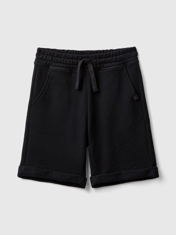 Bermuda shorts in pure cotton fleece Junior Boy