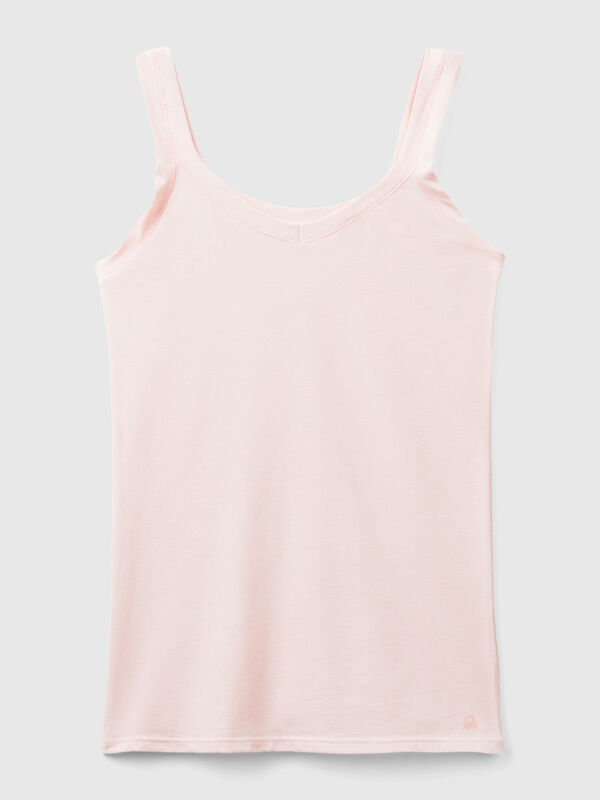 Tank top in super stretch organic cotton Women