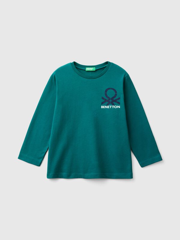 Crew neck t-shirt in warm organic cotton Junior Boy