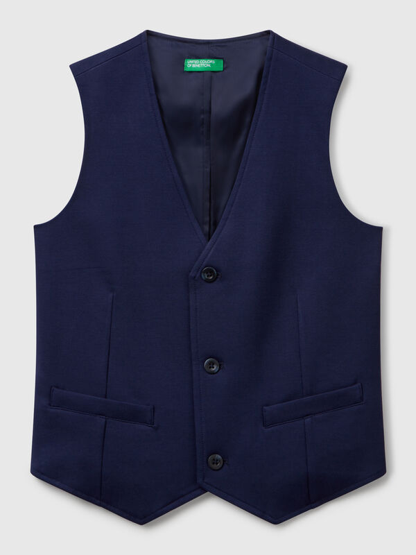 Lined waistcoat with buttons Junior Boy