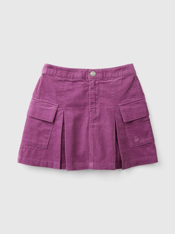 Velvet mini skirt with pockets Junior Girl