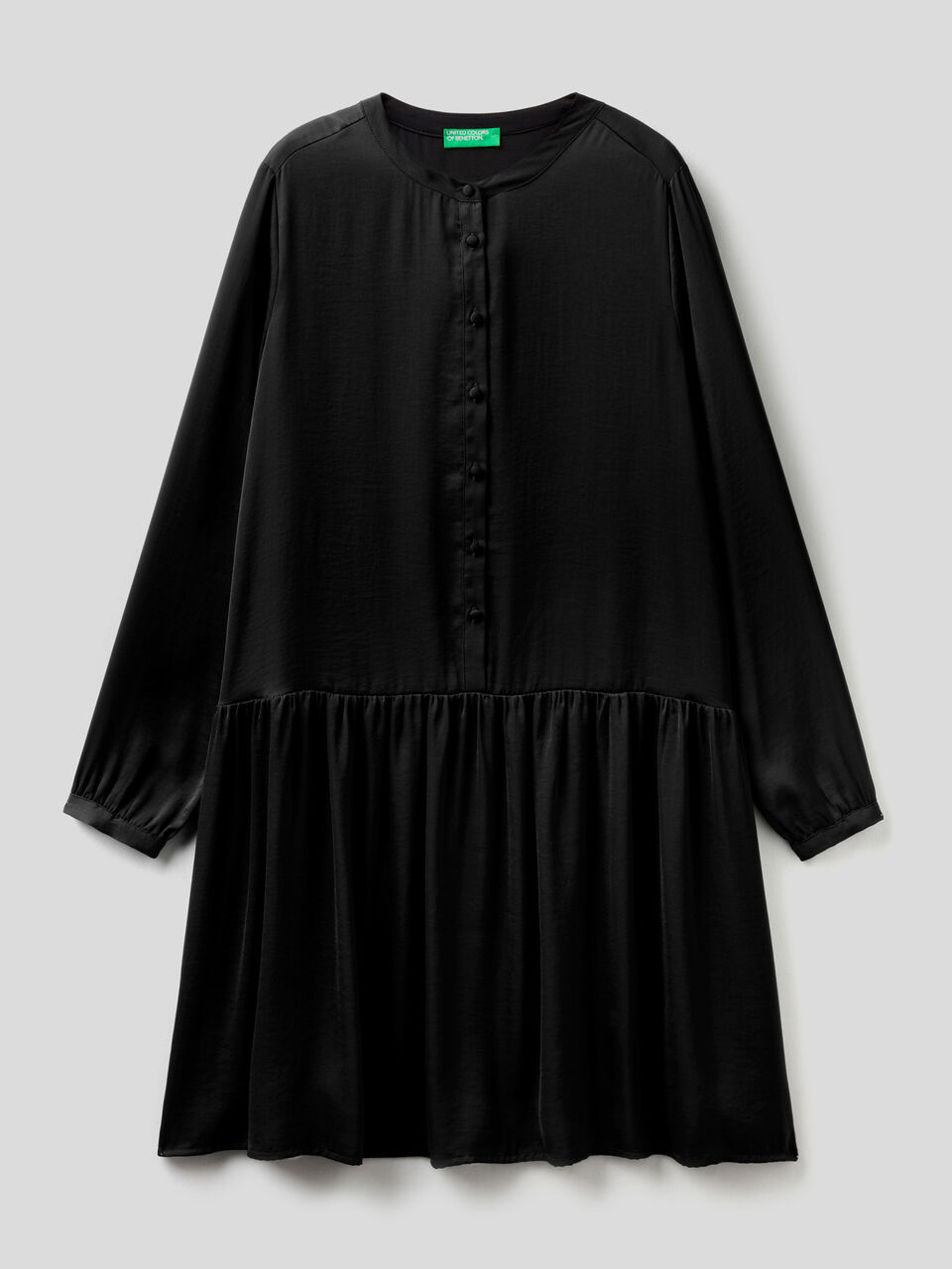 Satin dress with frill image number 1