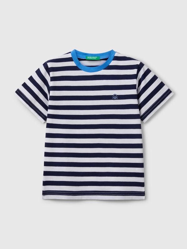 100% cotton striped t-shirt Junior Boy