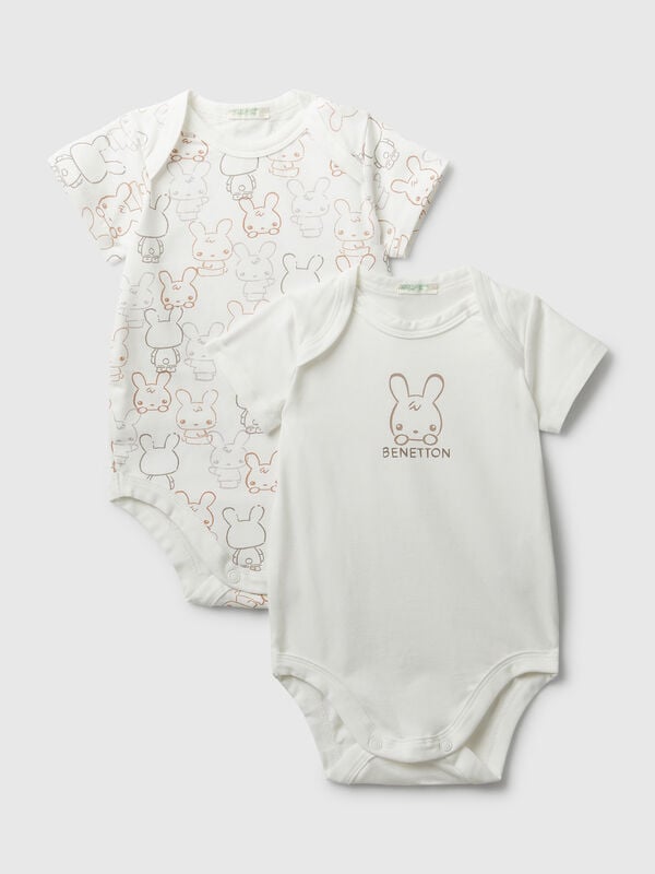 Two bodysuits with prints New Born (0-18 months)