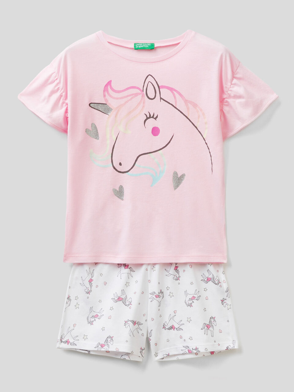 Short pyjamas with patterned Bermudas image number 1
