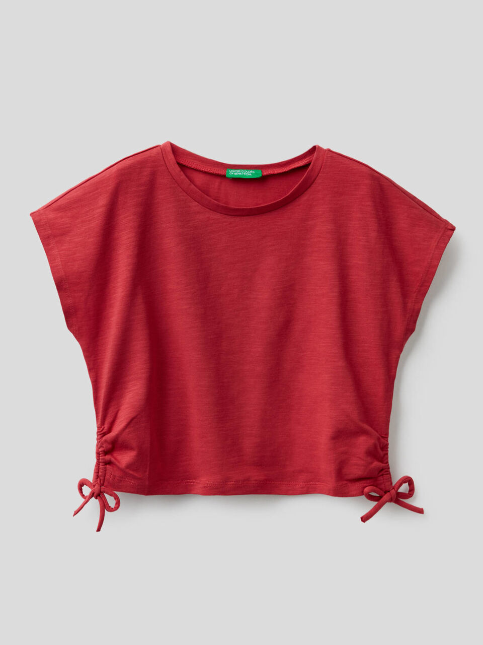 T-shirt in stretch cotton with bows image number 1