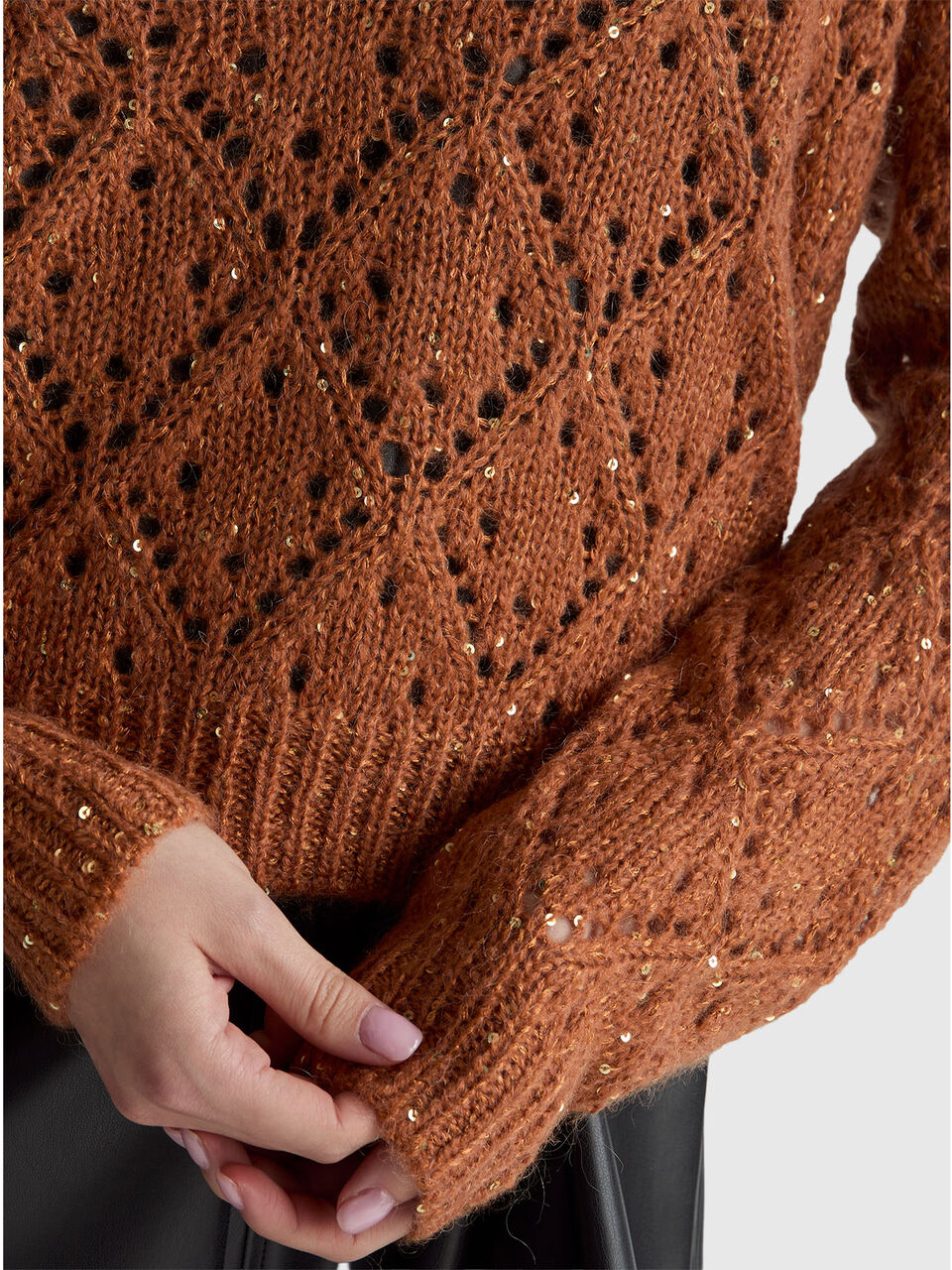 V NECK SWEATER L/S Women image number null