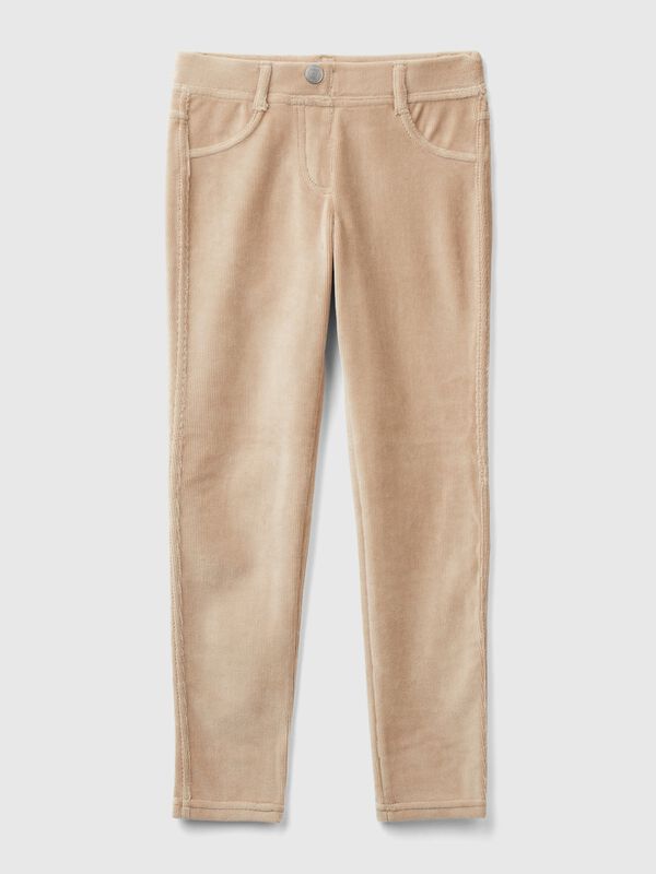Super skinny chenille trousers Junior Girl