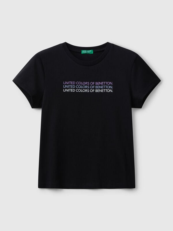 T-shirt with glittery logo Junior Girl