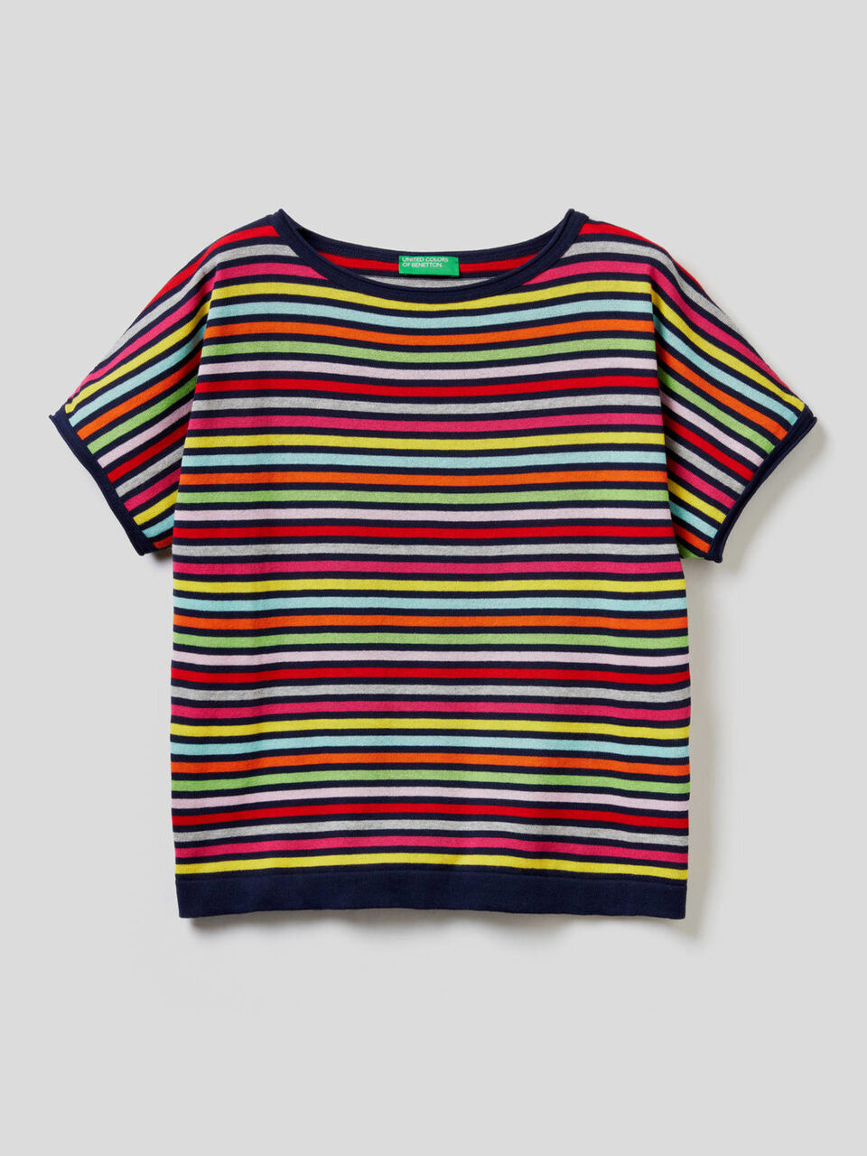 Sweater with colorful stripes image number 1