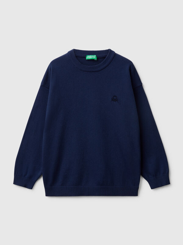 Sweater in pure cotton with logo Junior Boy