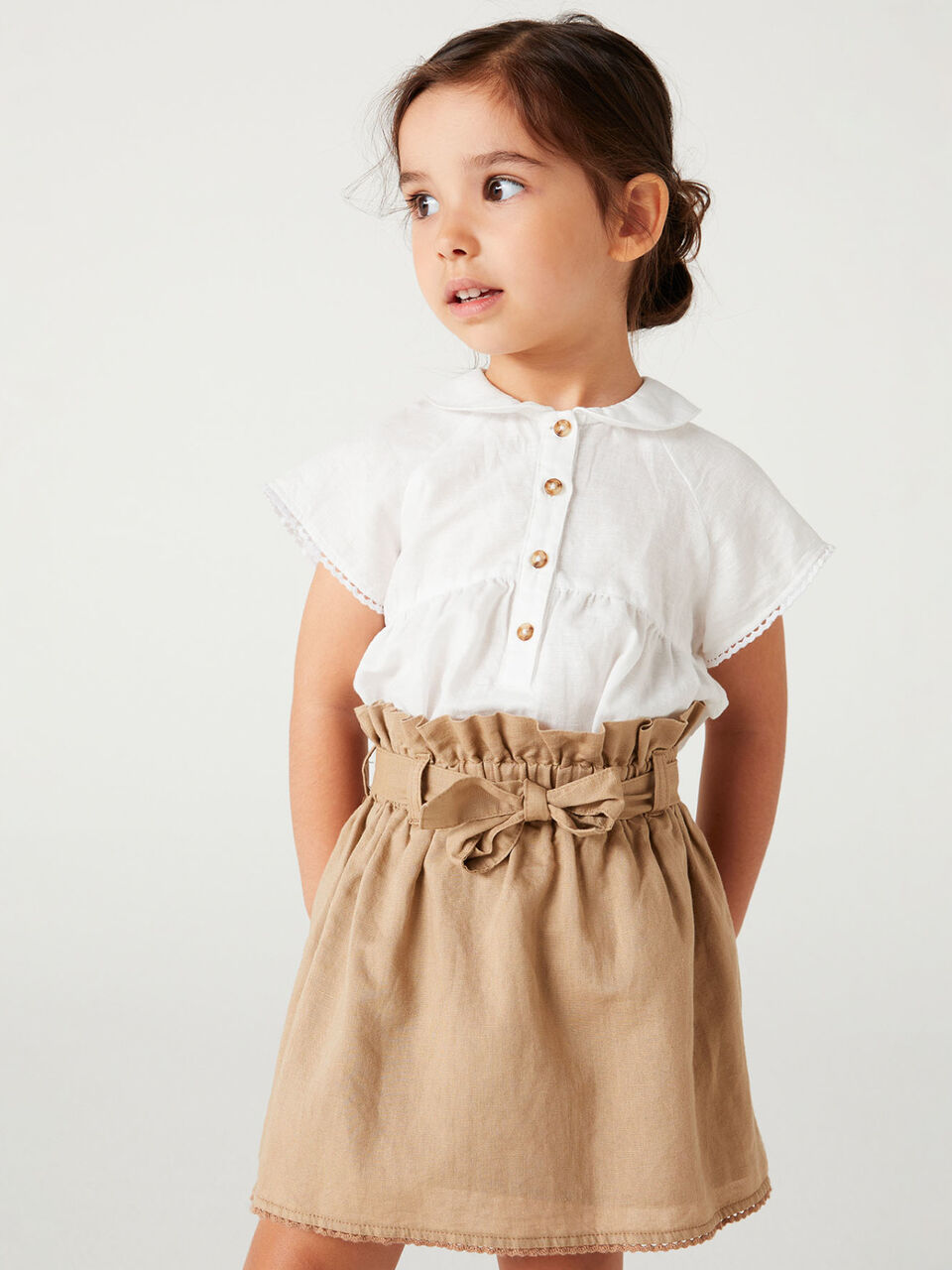 Paperbag skirt with sash image number 1